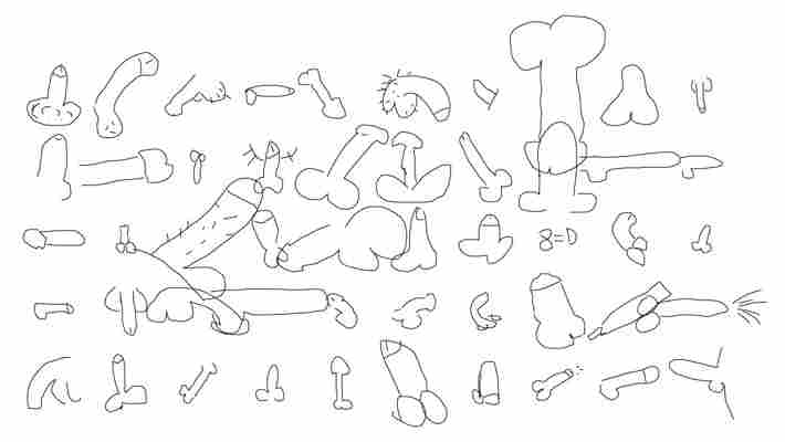 This neural network was fed 10,000 dicks to learn how to draw one